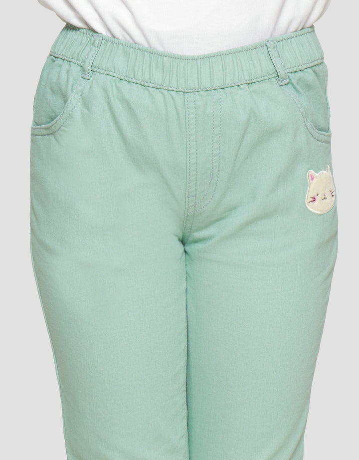 Little M Jegging Basic Bordir 3 Celana Panjang Anak Perempuan