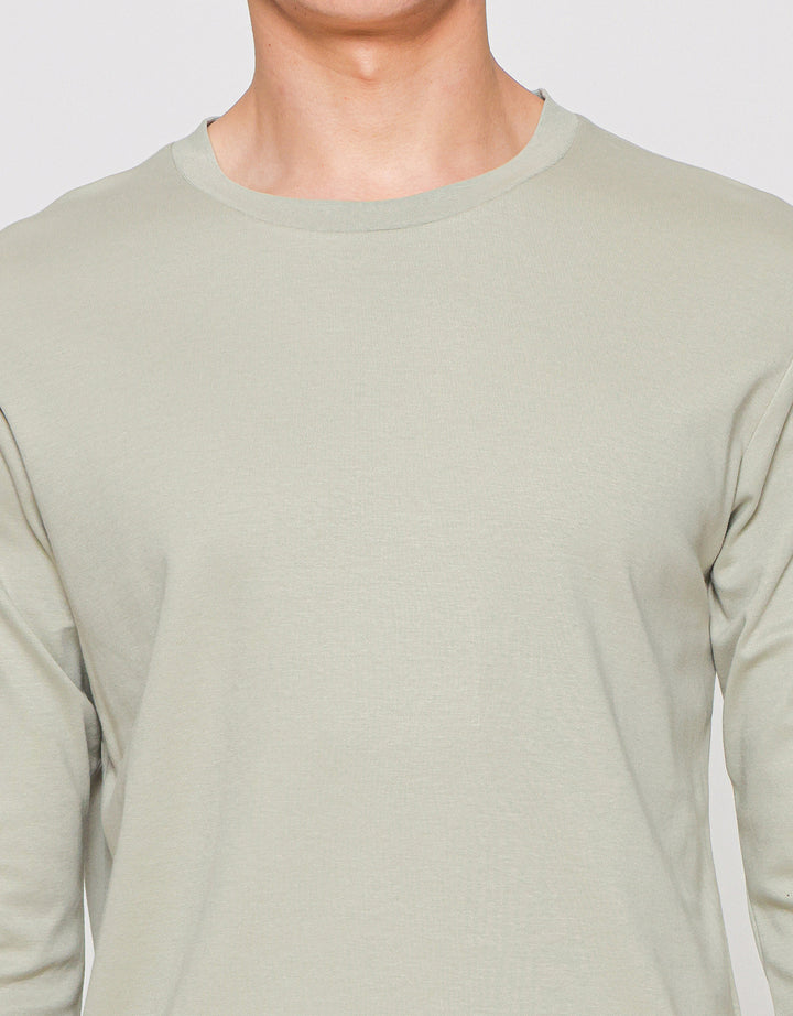 Suko Round Neck Soft Touch Kerah Bulat Kaos Lengan Panjang Pria