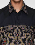 Arjuna Weda Hem Body Fit Cokro Cemani Kemeja Batik Pria