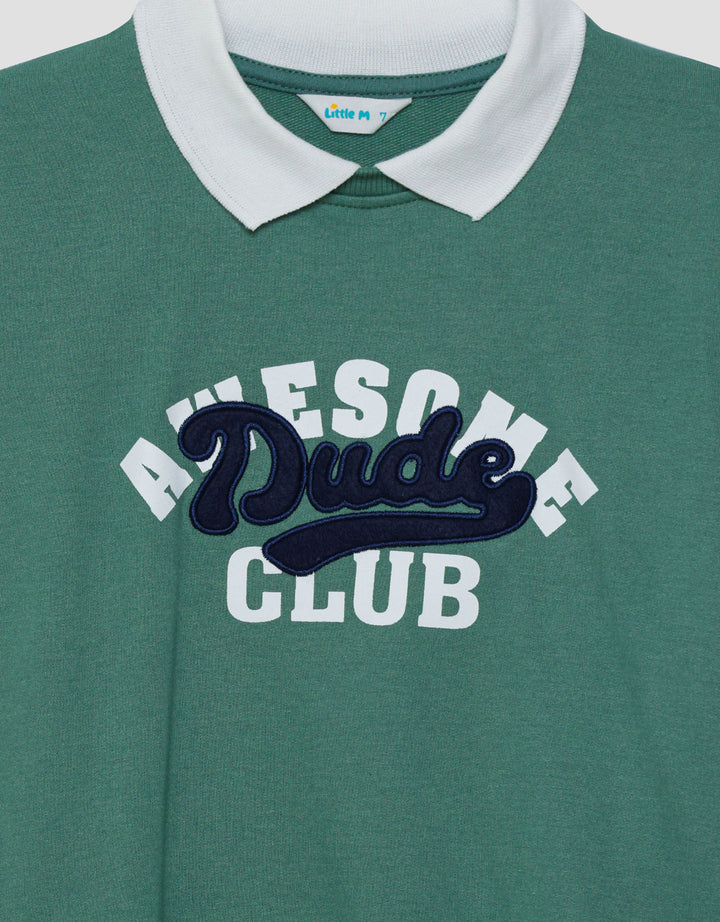 Little M Aplikasi Dude Sweater Anak Laki-laki