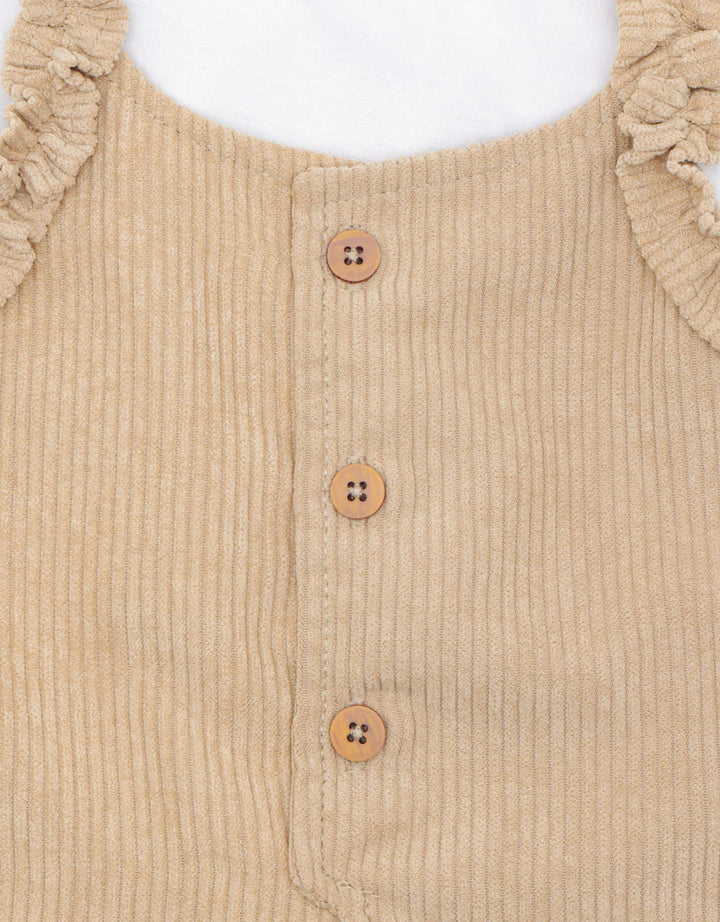 Little M Korduroy Selutut Jumpsuit Overall Bayi