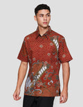 Arjuna Weda Hem Body Fit Sawat Mega Kemeja Batik Pria