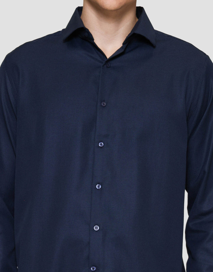 Cole Checks Regular Houndstooth Cvc Kemeja Pria