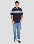 Cole Stripe Chest Kaos Polo Pria