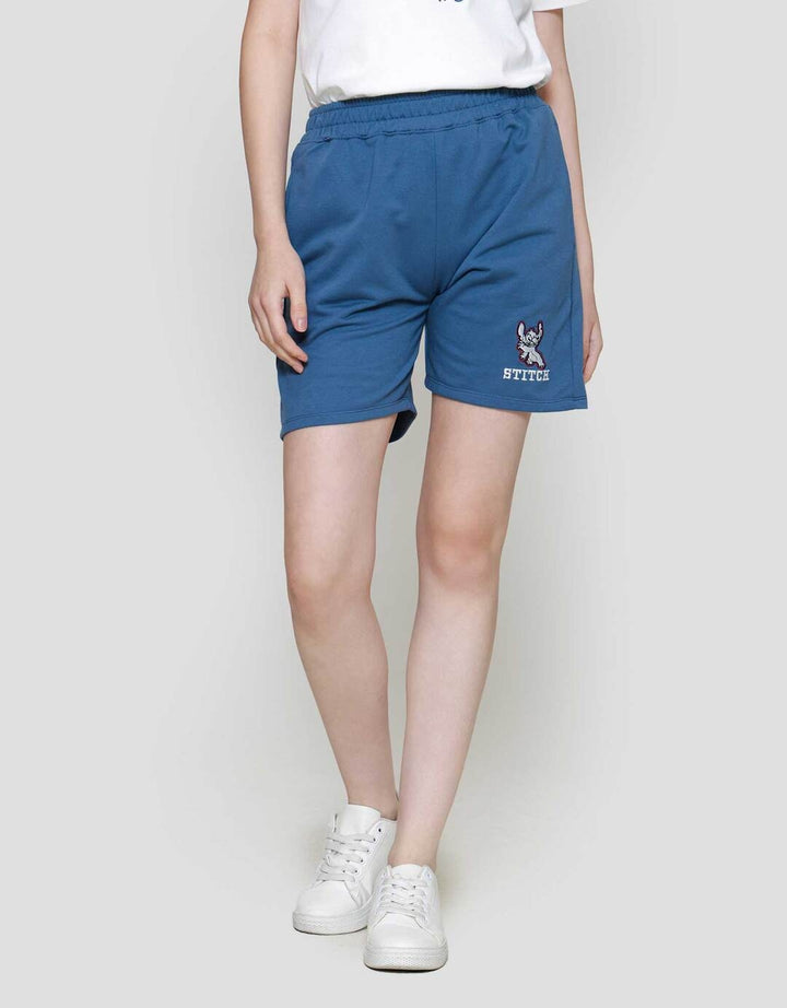 Disney Print Embro Stitch Celana Pendek Wanita