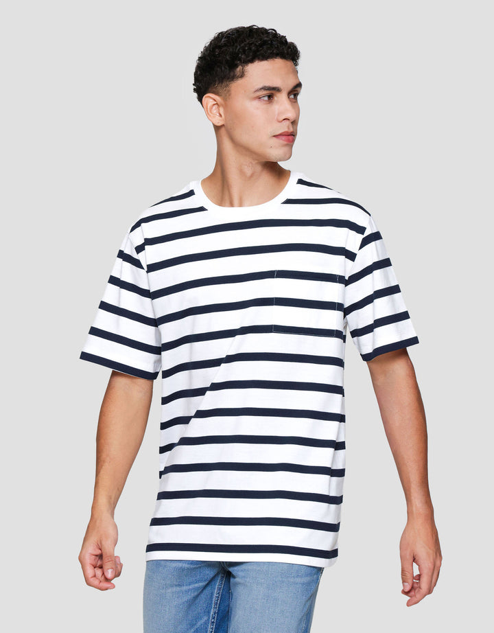 Cole Stripes Jersey Mng Pocket Kaos Pria
