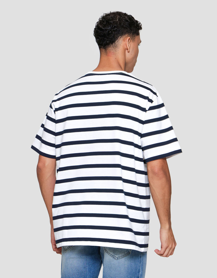 Cole Stripes Jersey Mng Pocket Kaos Pria