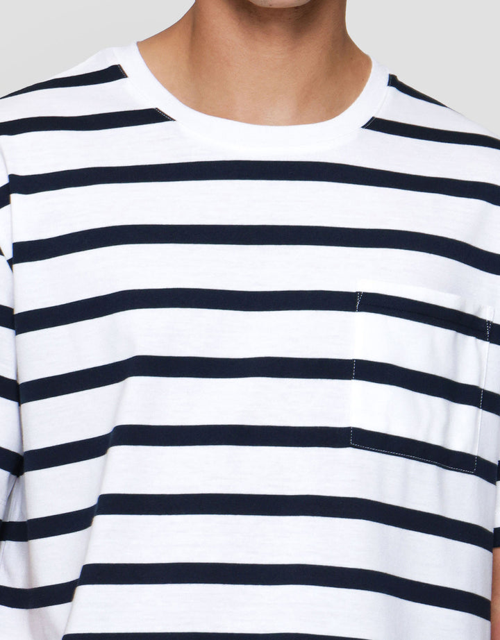 Cole Stripes Jersey Mng Pocket Kaos Pria