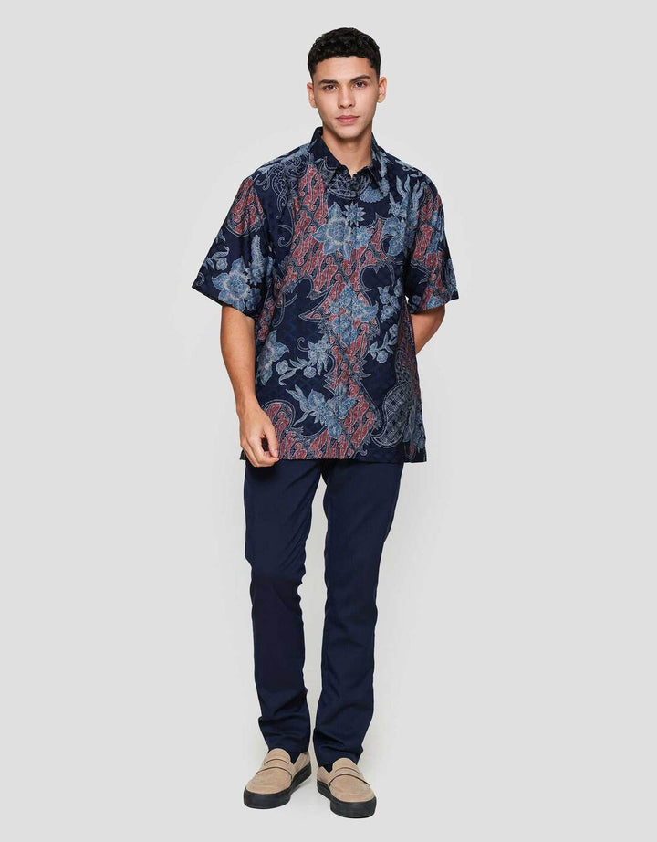 Arjuna Weda Hem Reg Fit Parang Kembang Kemeja Batik Pria