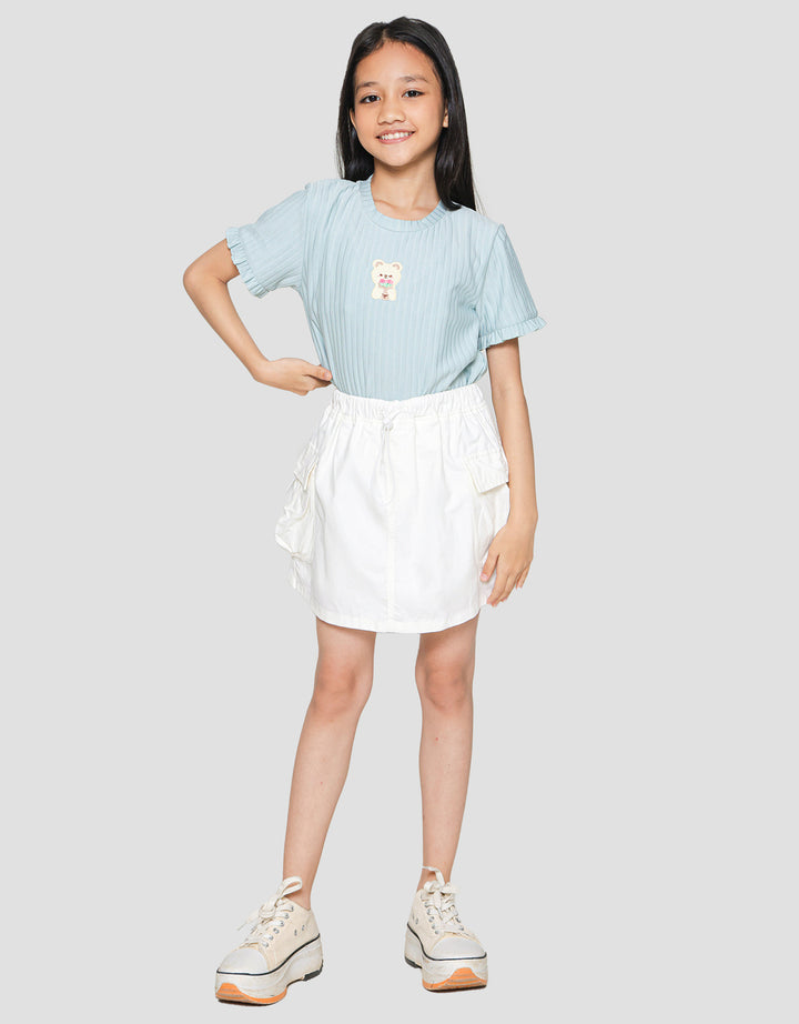 Nevada Drawstring Ripped Rok Anak Perempuan