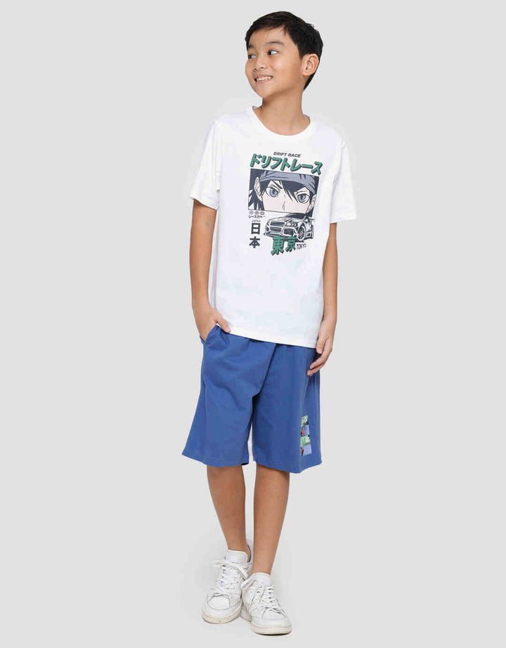 Nevada Anime Race Face Kaos Anak Laki-laki