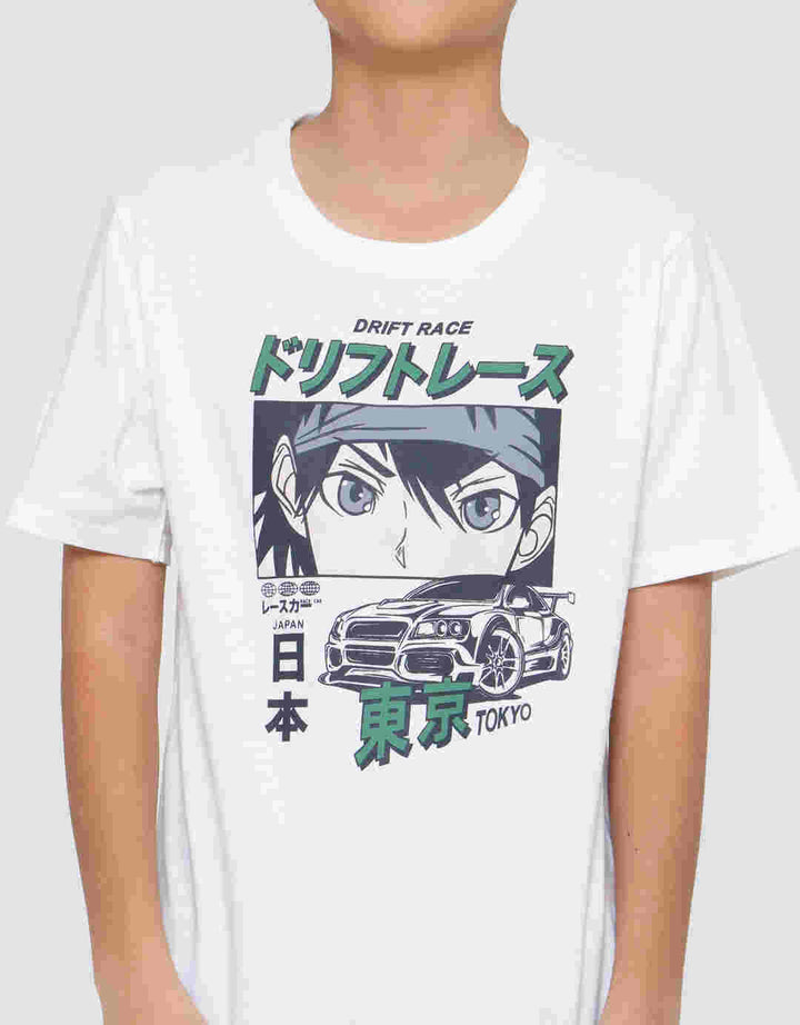 Nevada Anime Race Face Kaos Anak Laki-laki