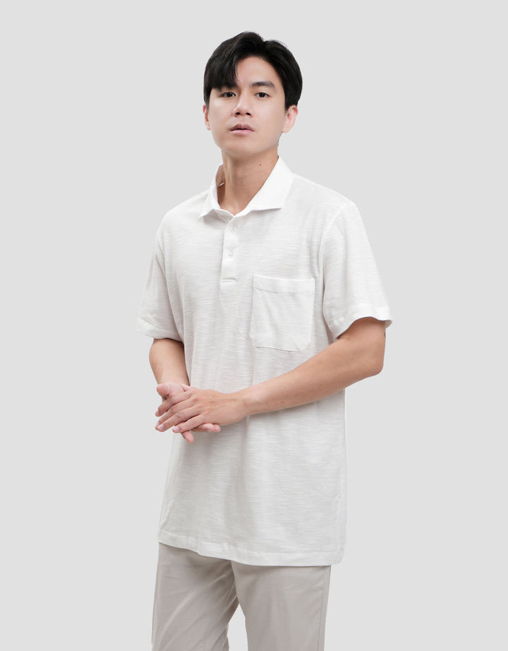 Cole Solid Slub Pocket Kaos Polo Pria