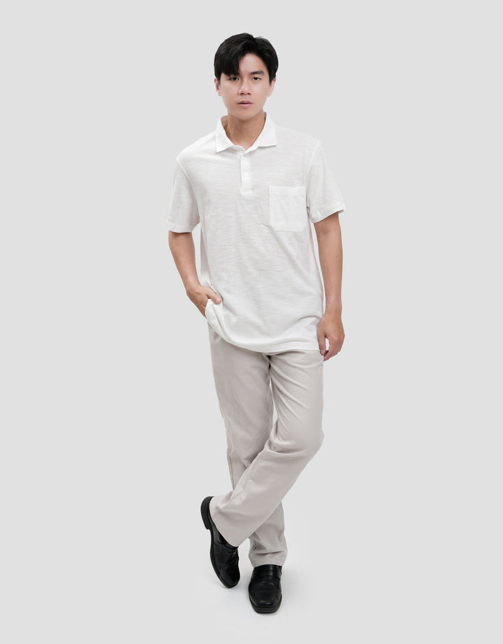 Cole Solid Slub Pocket Kaos Polo Pria