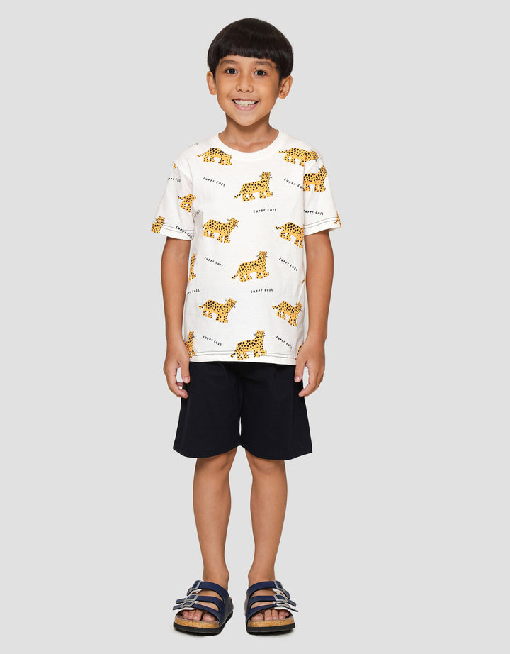 Little M Fullprint Leopard Pakaian Setelan Anak Laki-laki