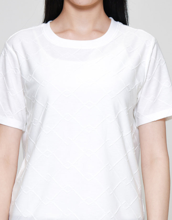 St. Yves Regular Jacquard Tees Kaos Wanita