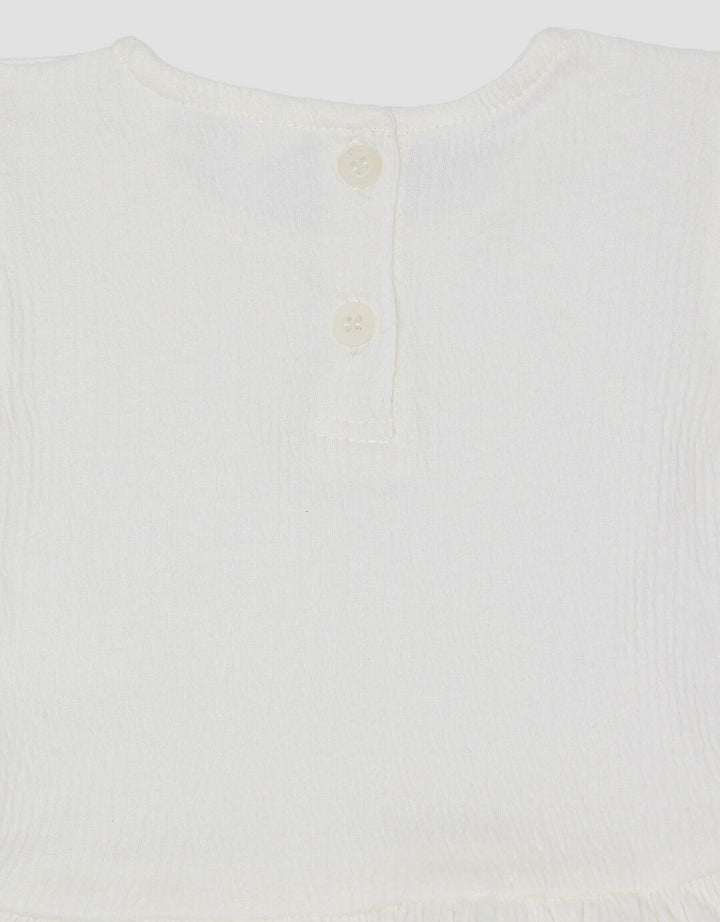 Little M Textured Cringkle Inside Stripe Plain Setelan Anak Bayi