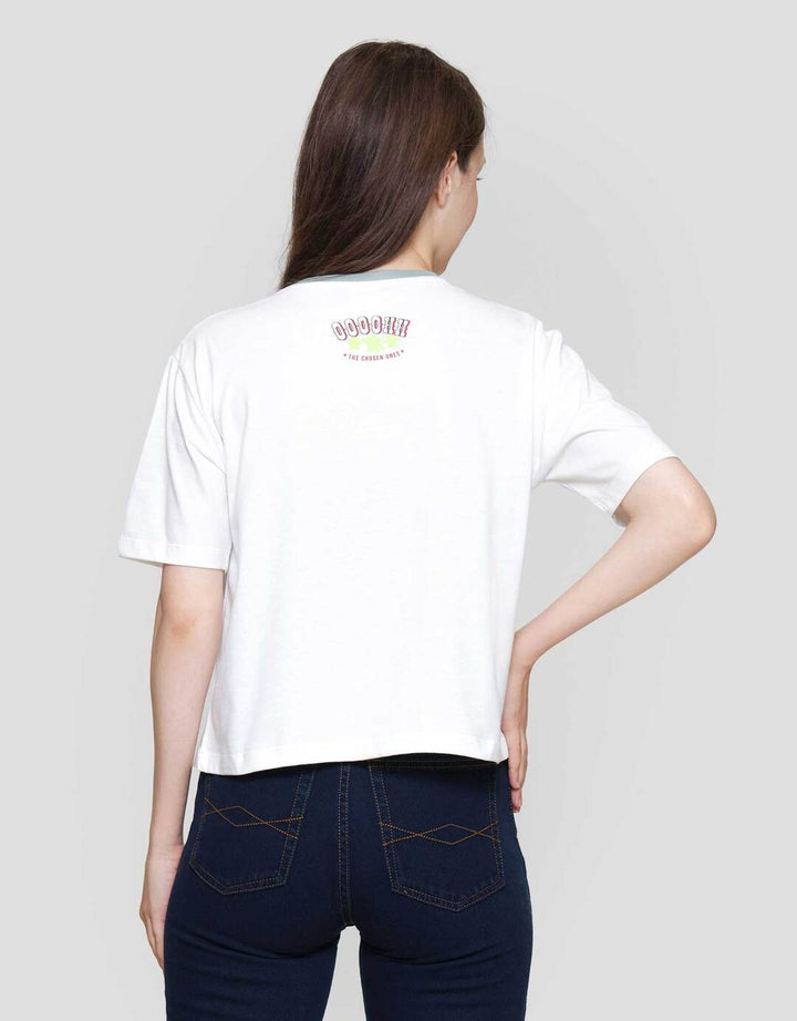 Disney Boxy Print Aliens  Kaos Lengan Pendek Wanita