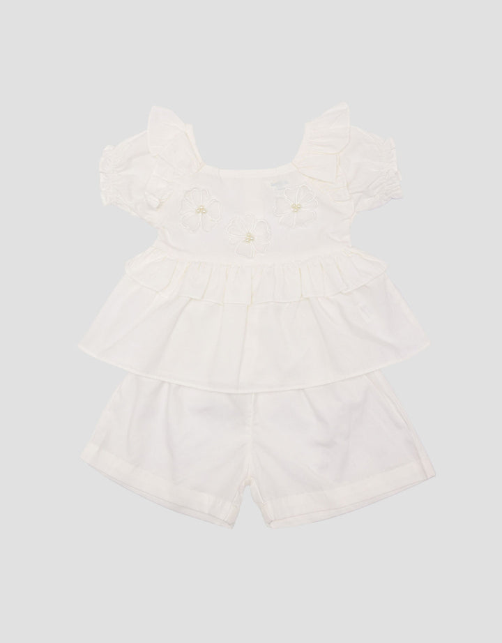 Little M Woven Sleeveless With Flower Setelan Bayi