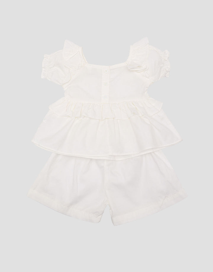 Little M Woven Sleeveless With Flower Setelan Bayi