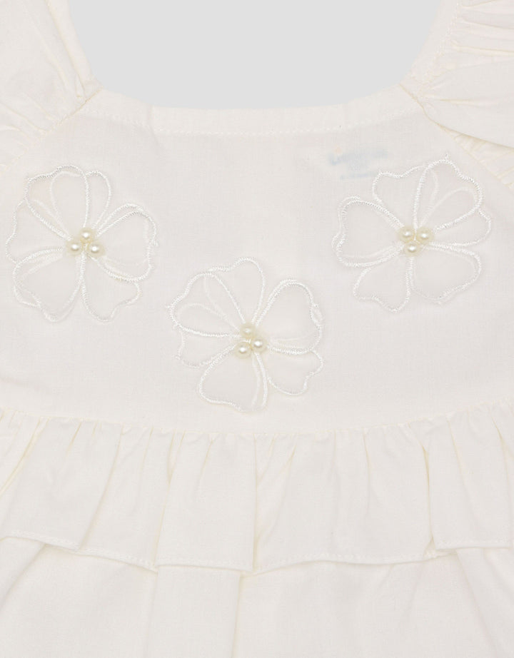 Little M Woven Sleeveless With Flower Setelan Bayi