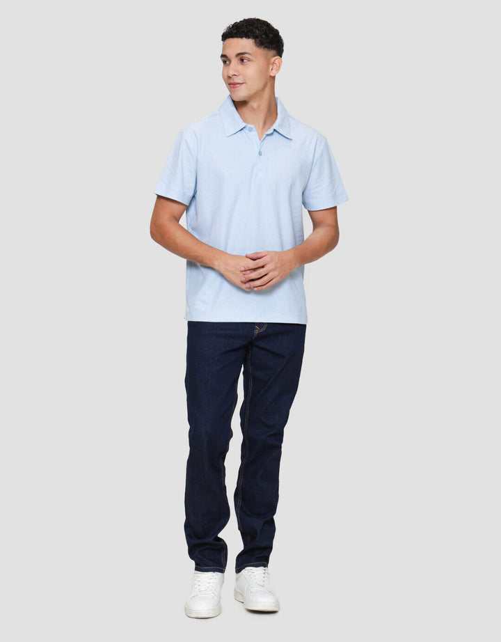 Cole Fancy Solid Popcorn Reverse Kaos Polo Pria