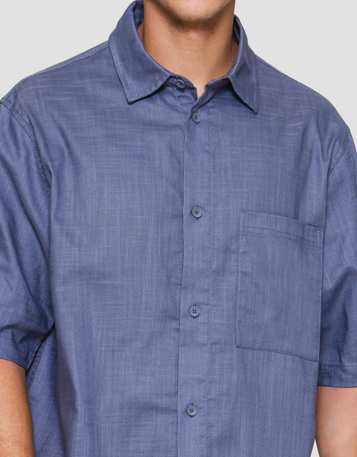 Suko Struktur Kemeja Denim Pria