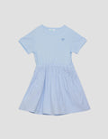 Little M Combi Rib Woven Midi Dress Anak Perempuan