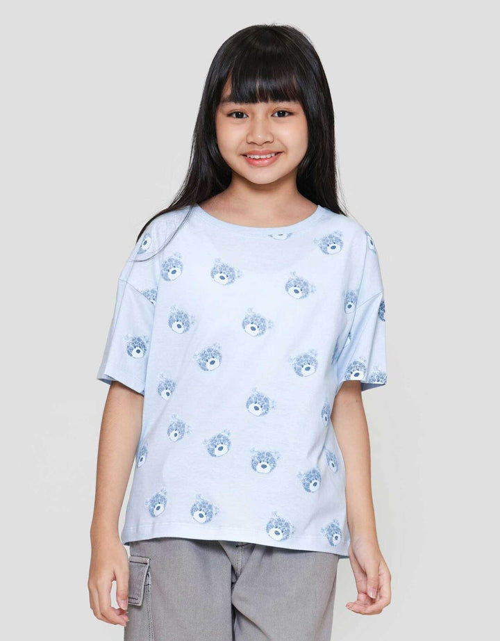 Nevada Bear Head Kaos Anak Perempuan