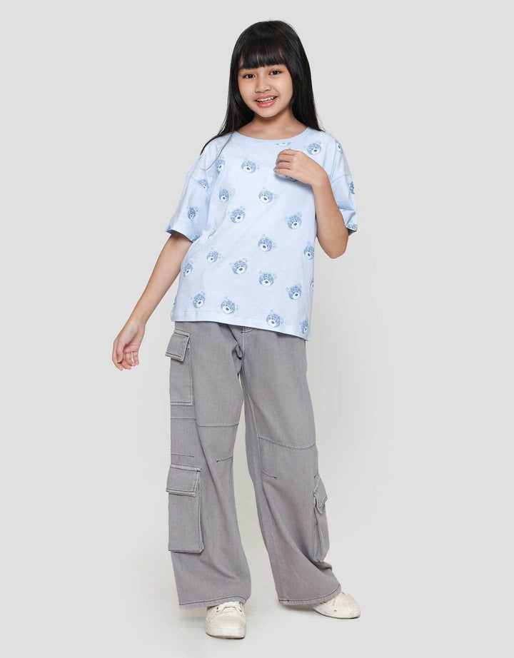 Nevada Bear Head Kaos Anak Perempuan