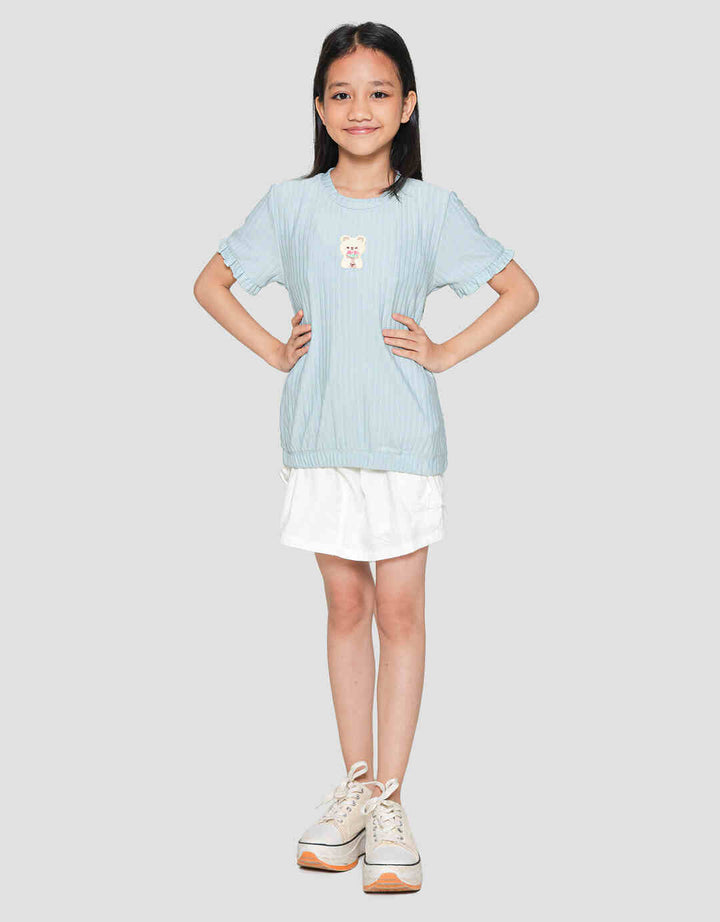 Aero Textur Kaos Lengan Pendek Anak Perempuan