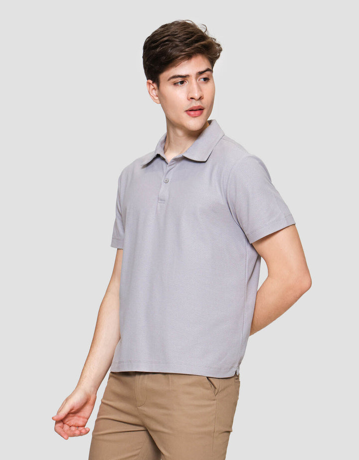 Cole Fancy Solid Popcorn Reverse Kaos Polo Pria