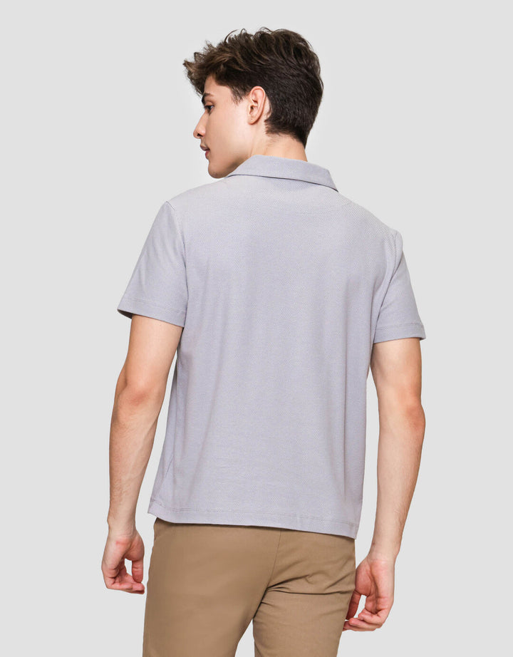 Cole Fancy Solid Popcorn Reverse Kaos Polo Pria