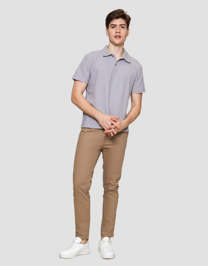 Cole Fancy Solid Popcorn Reverse Kaos Polo Pria