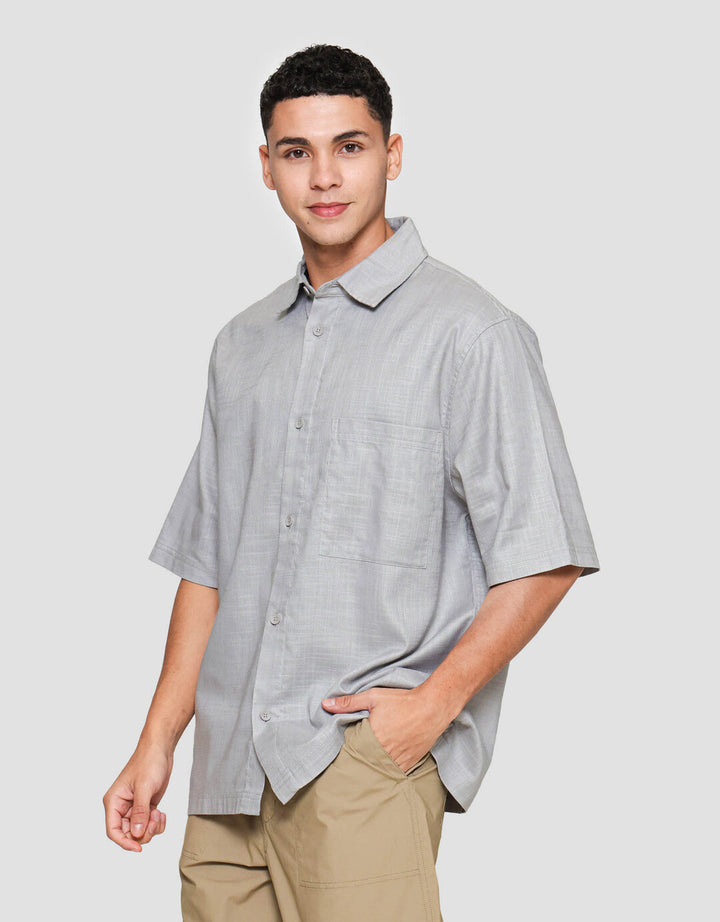 Suko Struktur Kemeja Denim Pria