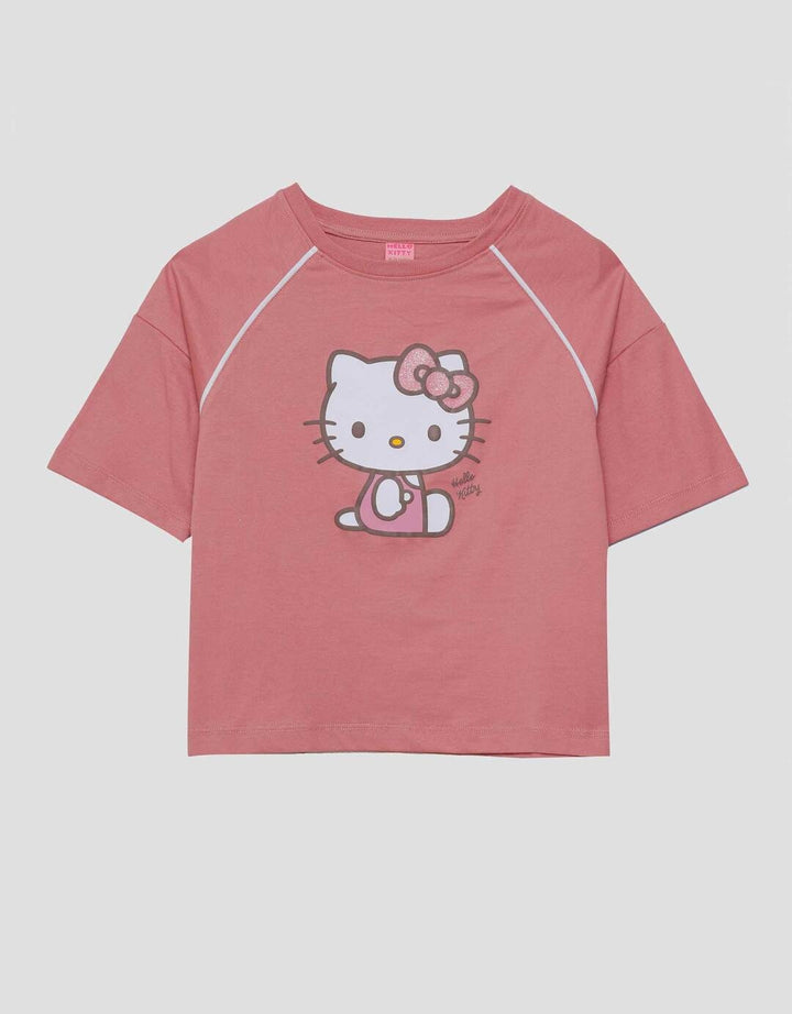 Character Hello Kitty Piping Kaos Anak Perempuan