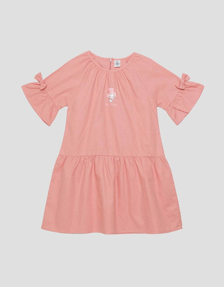 Character Woven My Melody Dress Anak Perempuan