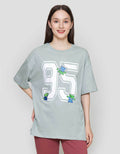 Disney Oversize Print Alien Toy Story Kaos Lengan Pendek Wanita