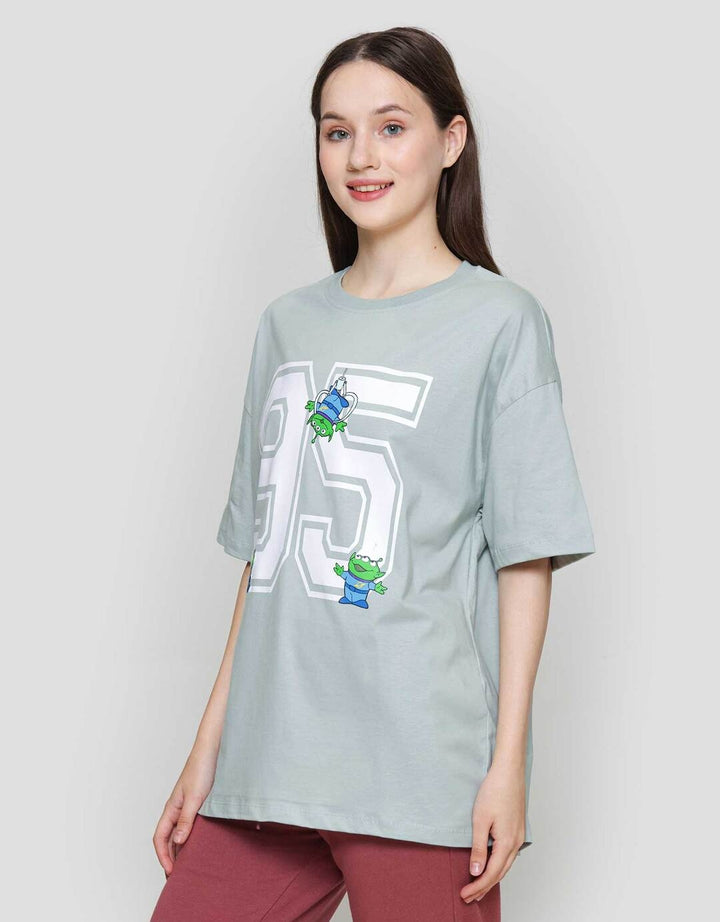 Disney Oversize Print Alien Toy Story Kaos Lengan Pendek Wanita