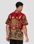 Arjuna Weda Hem Body Fit Print Gurdo Kemeja Batik Pria