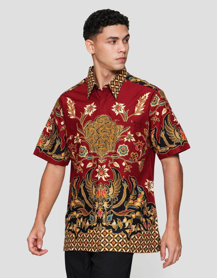 Arjuna Weda Hem Body Fit Gurdo Kemeja Batik Pria