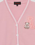 Nevada Varsity Bordir Chenile Bear Cardigan Anak Perempuan