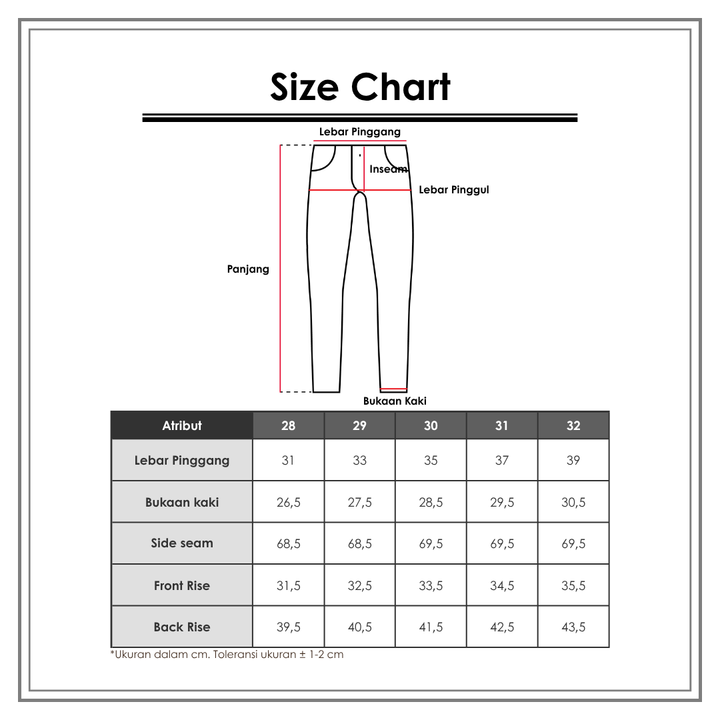 Size Chart_St Yves_Jeans