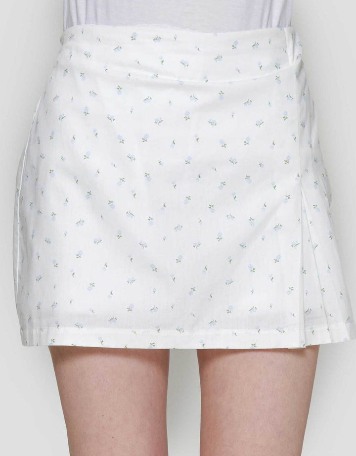 Nevada Woven Flower Print Celana Rok Wanita