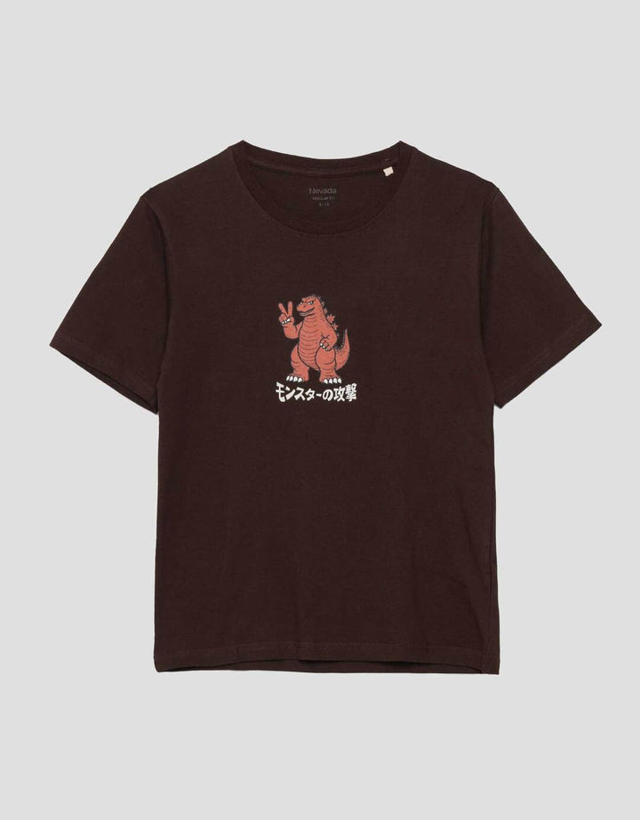 Nevada Dino Peace Kaos Anak Laki-laki