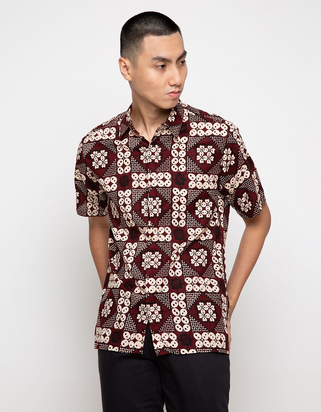 Adikusuma Hem Batik Katun Kawung Beton 532016019