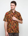 Arjuna Weda Kemeja Batik Daun Warna-Warni