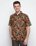 Arjuna Weda Kemeja Batik Daun Warna-Warni