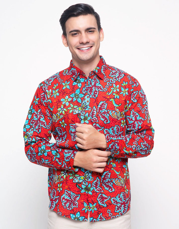 Arjuna Weda Body Fit Sawat Nitik Rentes Men's Shirt