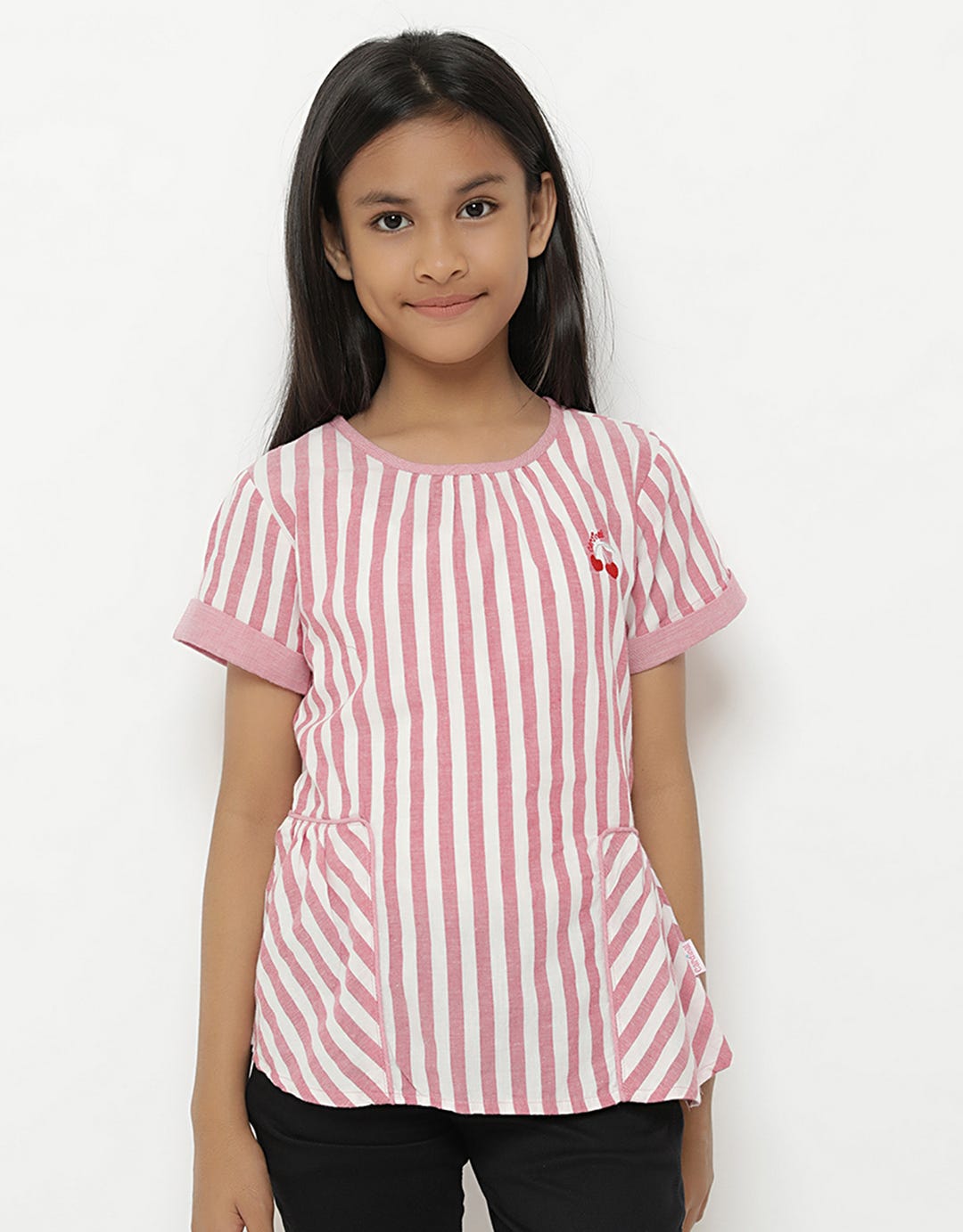 Cardinal Kids Girl Blouse Cherry Stripe